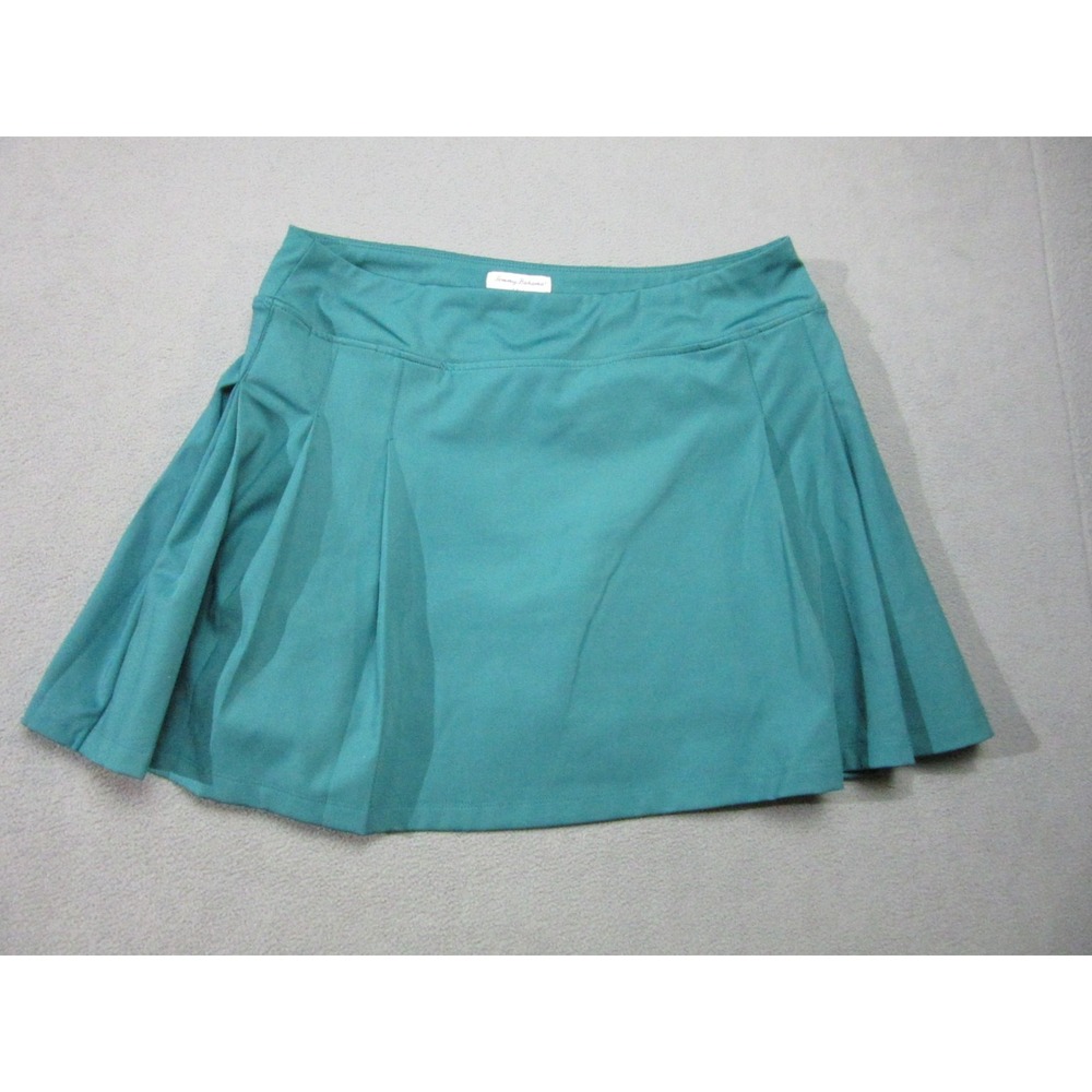Tommy Bahama Skort Skirt Womens Large Green Stretch Golf Sports Lined Pleated